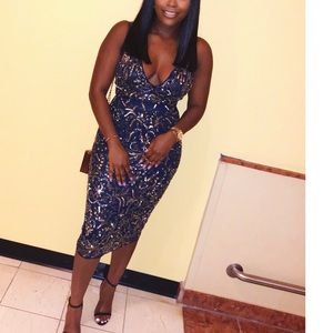 Lace and Beads Candido Sequin Dress